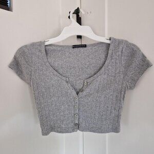 Grey Brandy Melville crop top #croptop